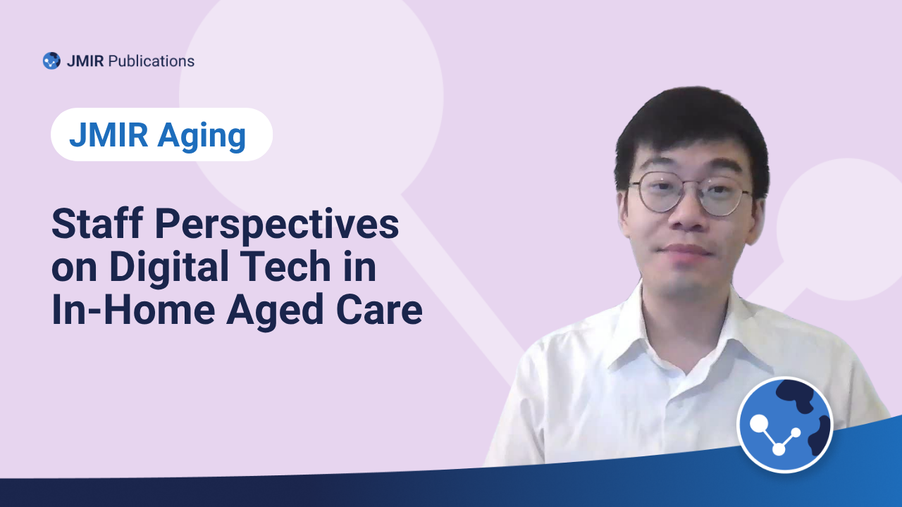 Header for JMIR Aging blog featuring photo of Baldwin Pok Man Kwan
