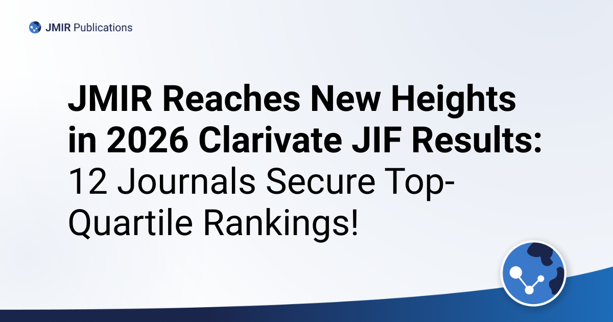 Announcement header for JMIR Publications 2025 Journal Impact Factors and Rankings