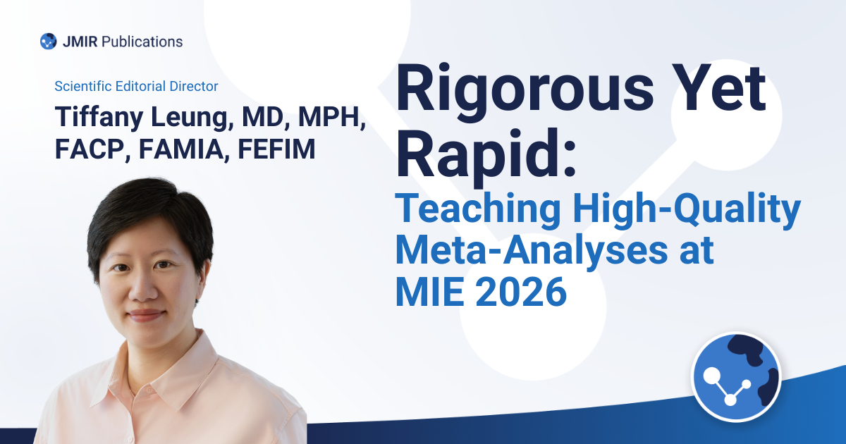 Blog header featuring Tiffany Leung Teaching High-Quality Meta-Analyses at  MIE 2026